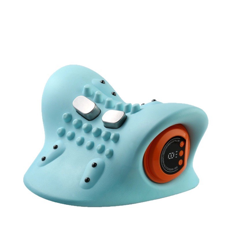 Intelligent Cervical Traction Pillow with Heat Compression & Magnetic Therapy - Red Light Therapy & EMS Pulse Dual-Angle Neck Massager - Image 1
