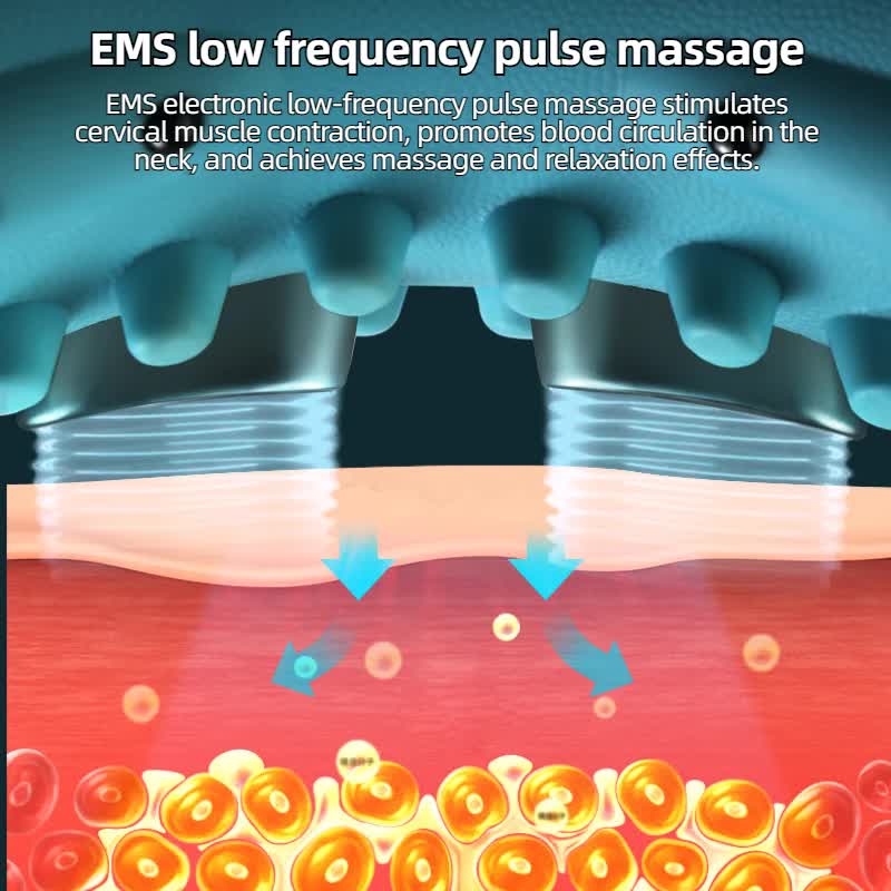 Intelligent Cervical Traction Pillow with Heat Compression & Magnetic Therapy - Red Light Therapy & EMS Pulse Dual-Angle Neck Massager - Image 2