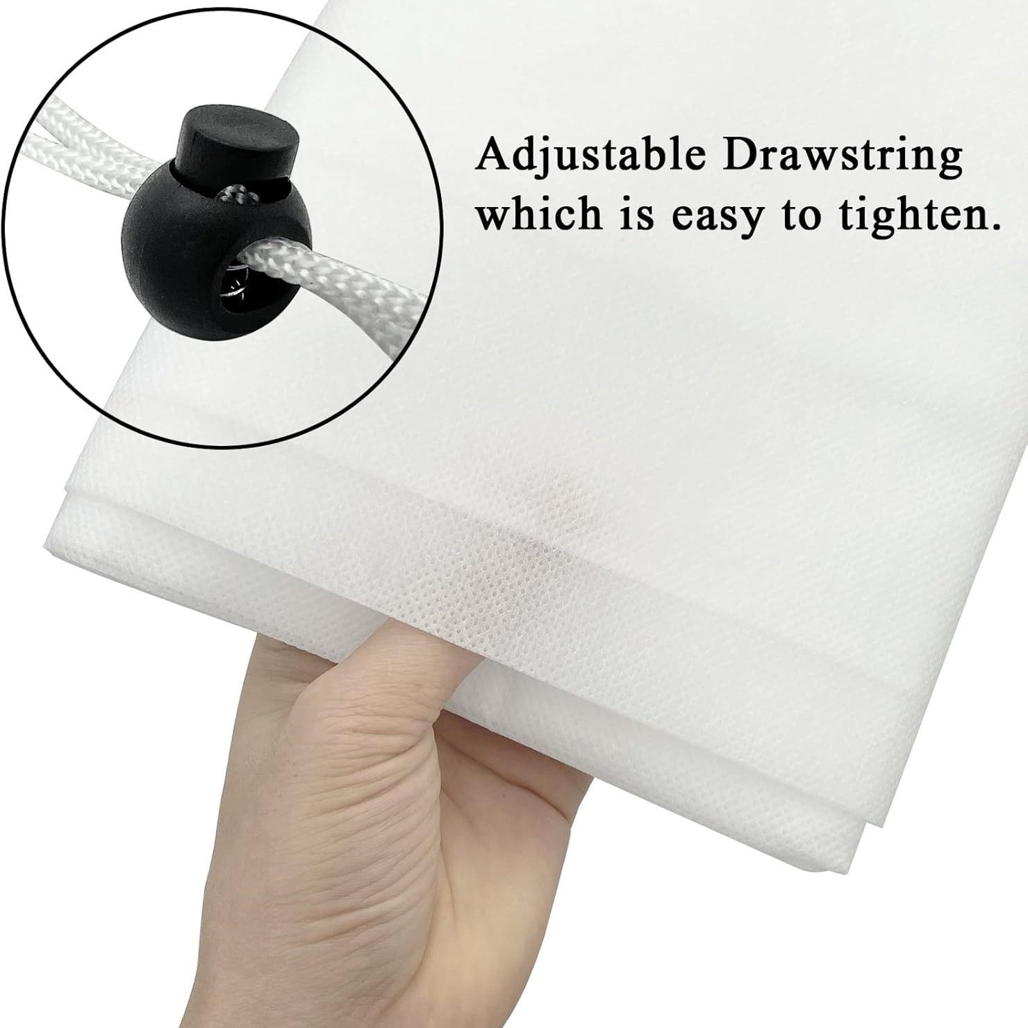 4-Pack Winter Plant Cold Protection Covers with Zipper & Drawstring - Thickened Frost Thermal Blankets and UV Resistant Shrub Jackets (80 x 120 CM) - Image 5
