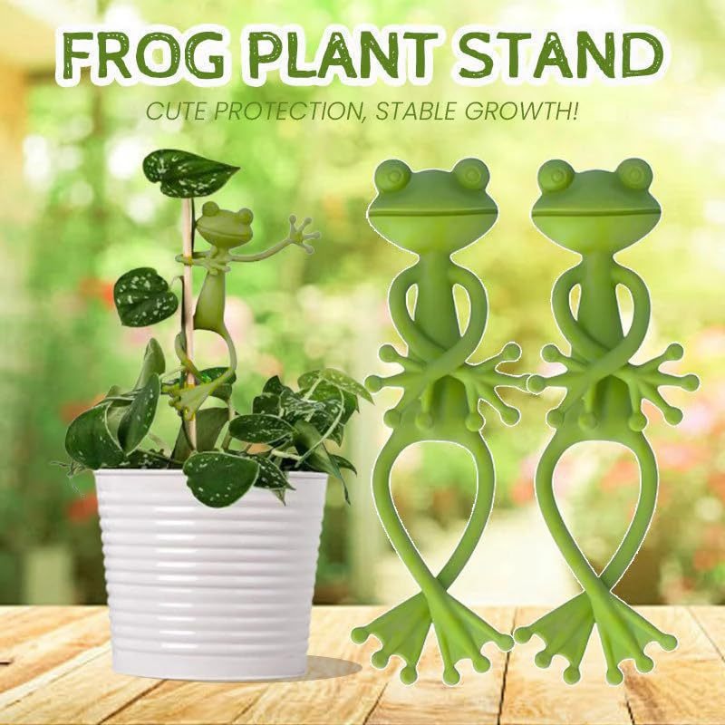 5-Pack Flexible Frog Plant Ties & Multifunctional Organizers - Reusable Weather-Proof Garden Twists and Whimsical Support Hooks - Image 2
