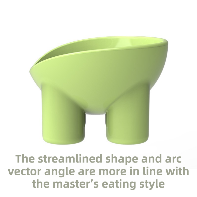 2-Pack Macaron Yellow Elevated Pet Bowls with Anti-Tip 4-Leg Base - Ergonomic Tilted Neck Protection Cat Food & Water Bowls - Image 3