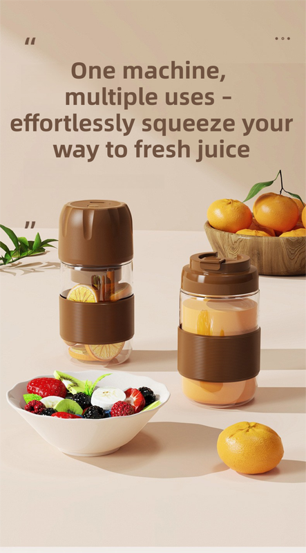 Portable Electric Coffee Bean Grinding Cup & Juicer with Safe Hidden Stainless Steel Blades - 420ML USB Rechargeable Travel Brewer - Image 5