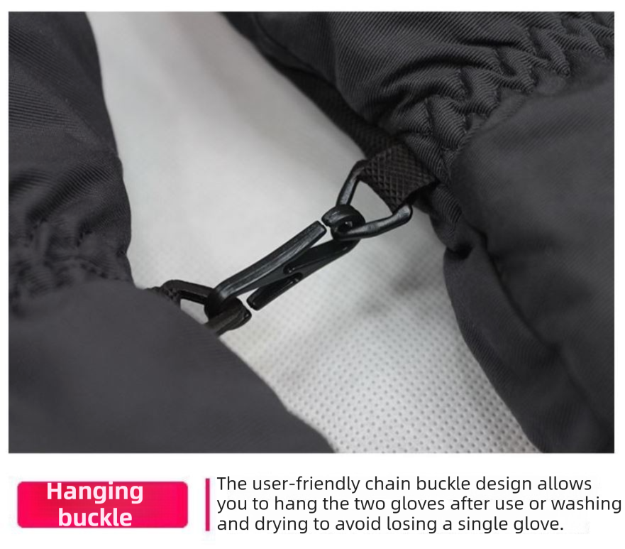 1-Pair Winter Waterproof Touchscreen Ski Gloves - Anti-Slip Thermal Mitts for Men & Women (Black Graffiti Print) - Image 7