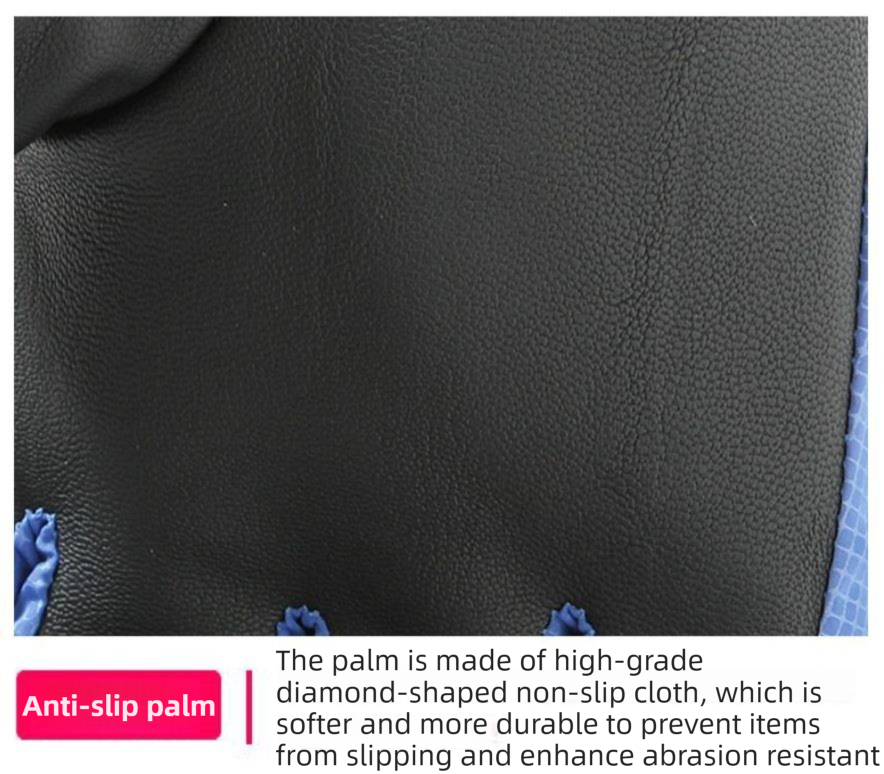 2-Pair Winter Waterproof Touchscreen Ski Gloves - Anti-Slip Thermal Mitts for Men & Women (Blue & Orange Graffiti Print) - Image 6