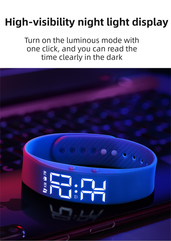 Beige Silent Vibration Alarm Smart Silicone Wristband with 3-Alarm Settings - Discreet Wake-Up Device for Teens & Adults (Horizontal version) - Image 6