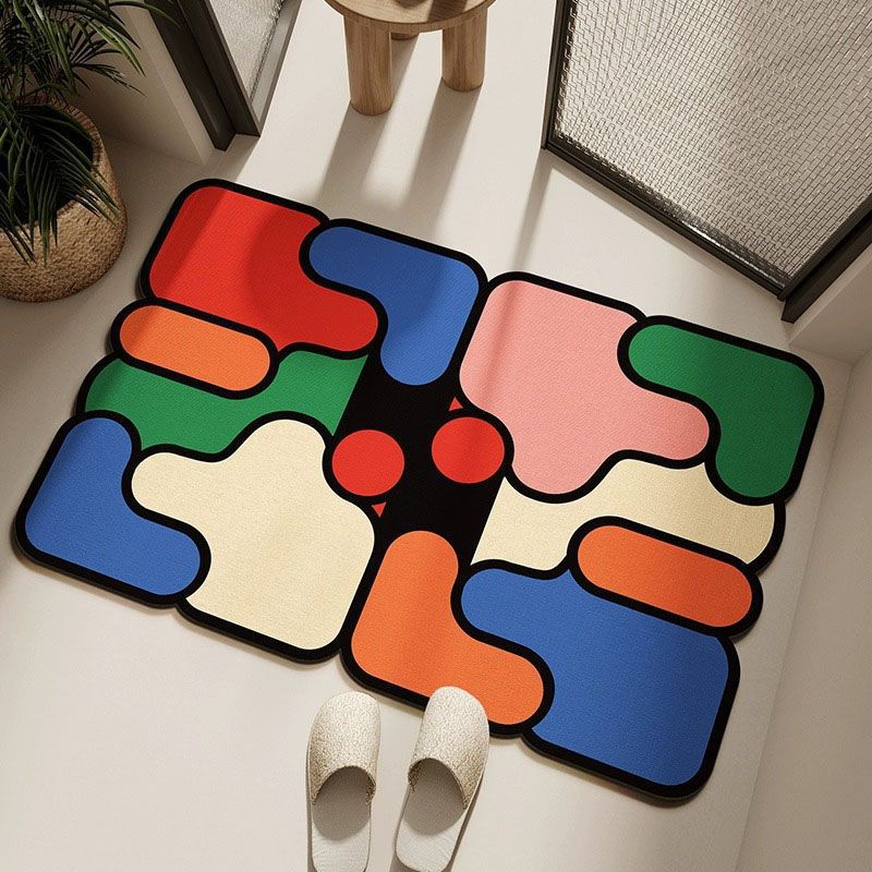 Ultra-Absorbent Instant Dry Diatom Mud Bathroom Mat (50 x 80 CM) - Puzzle Decor Anti-Slip Rubber Rug for Kitchen, Entryway & Shower(Style B) - Image 1