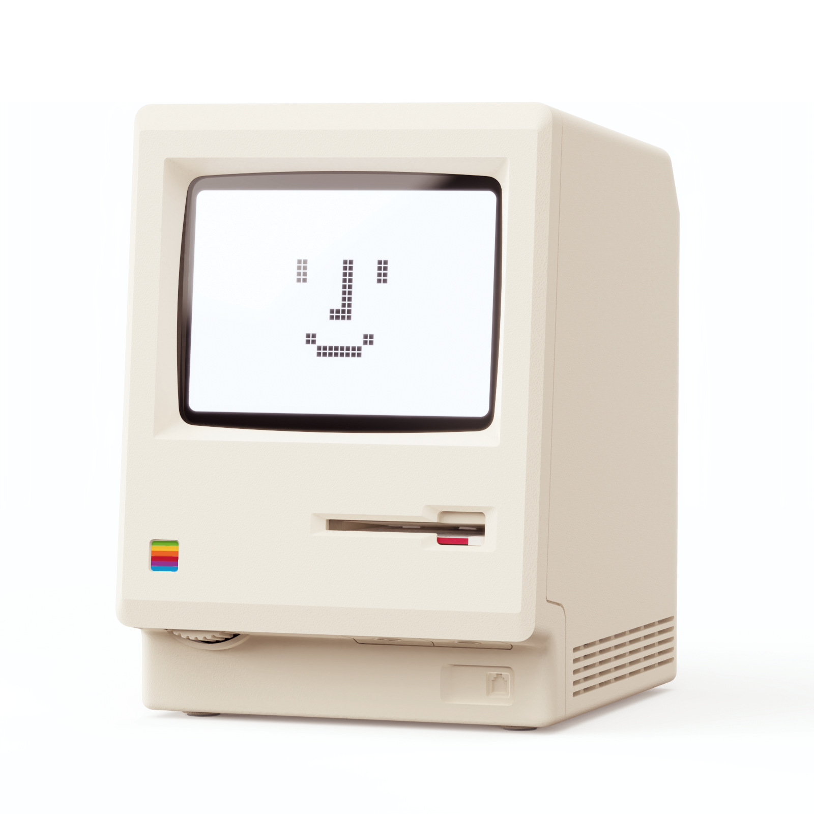 Retro Computer Style Desktop Maclock - Interactive Floppy Disk Switch, 5 Alarm Settings, 3 Display Modes and Stepless Brightness Control - Image 1
