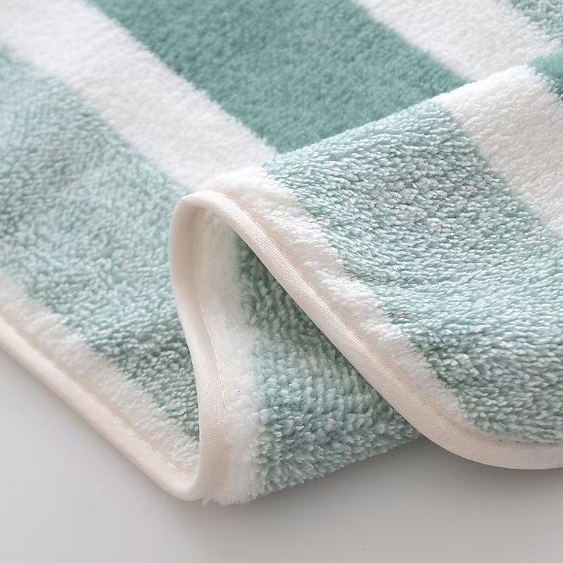 8-Piece Green Luxury Coral Fleece Towel & Bath Sheet Set - Ultra-Soft High-Density Absorbent Towels Complete Bundle - Image 4