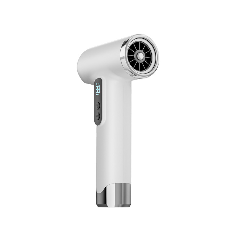 White Wireless Rechargeable Hot & Cold Hair Dryer - Lightweight Portable Blow Dryer with Blue Light Ion Care, 3 Speed & Temperature Settings - Image 1