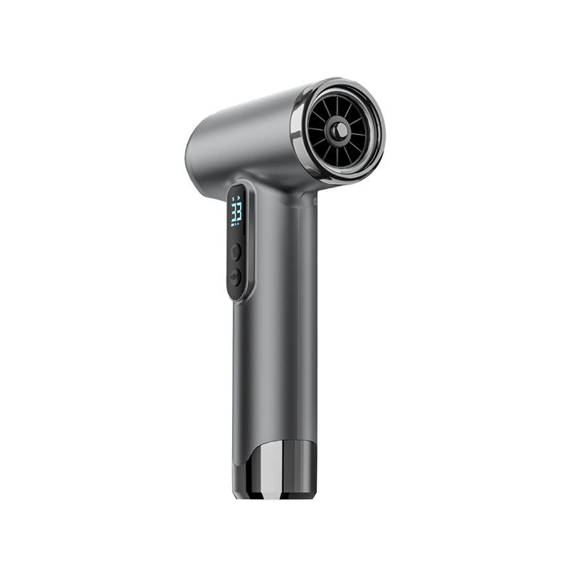 Grey Wireless Rechargeable Hot & Cold Hair Dryer - Lightweight Portable Blow Dryer with Blue Light Ion Care, 3 Speed & Temperature Settings - Image 1
