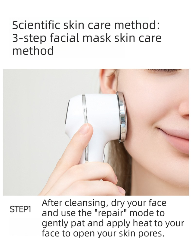 4-in-1 EMS Microcurrent & Constant Hot Compress Facial Toning Device (KL-3032) - Rechargeable Skin Lift & Rejuvenation Massager, Deep Cleaning & Nutrient Import - Image 5