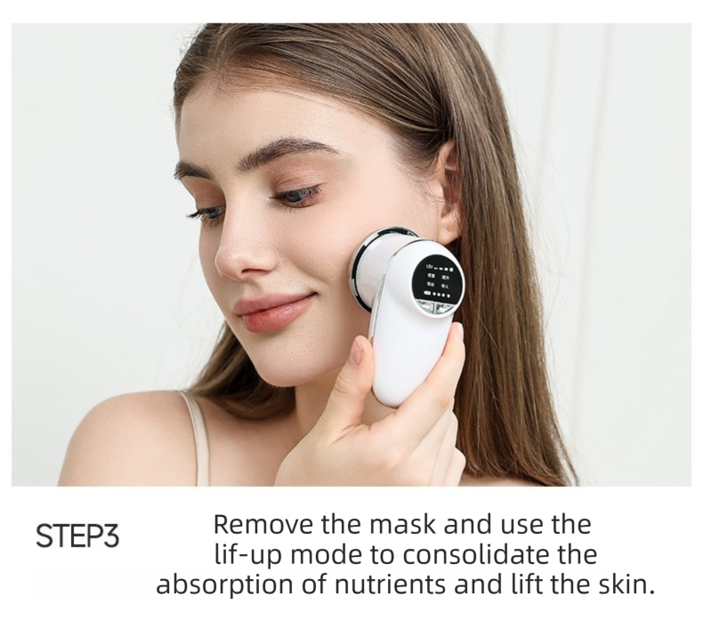 4-in-1 EMS Microcurrent & Constant Hot Compress Facial Toning Device (KL-3032) - Rechargeable Skin Lift & Rejuvenation Massager, Deep Cleaning & Nutrient Import - Image 7