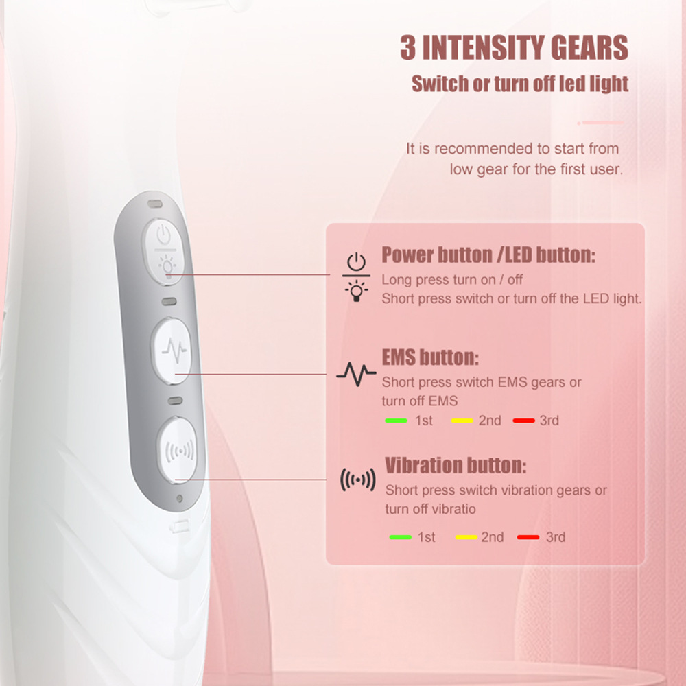 White Porrtable EMS Vibration Scalp Massager & Hair Growth Comb - Tri-Color LED Therapy, 8 Gentle Comb Teeth | 6 EMS Teeth | 6 Essence-Dispensing Teeth for Even Application & Hair Rescue - Image 4