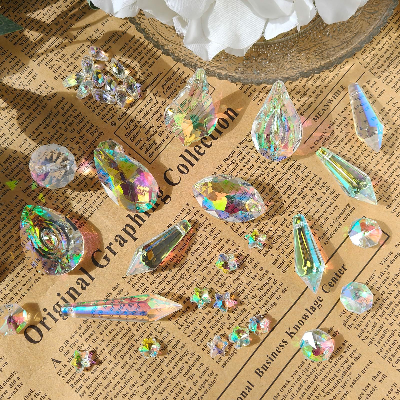 460PCS Suncatcher DIY Making Kit with Storage Box - Premium Crystal Prism Ornaments Craft Set for Home Decor - Image 3