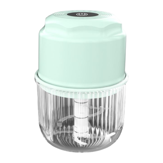 Green Cordless Electric Mini Food Chopper with 316 Stainless Steel Blades - Portable 300ml Garlic Crusher & Meat Grinder, One-Touch Operation - Image 1