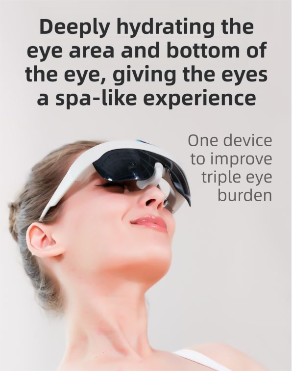 White Rechargeable Wearable Eye Washer & Hydrating Atomizer with Dual-Mode Timer and Sterile Tank - Nano Mist Eye Steamer for Dryness & Fatigue Relief - Image 2