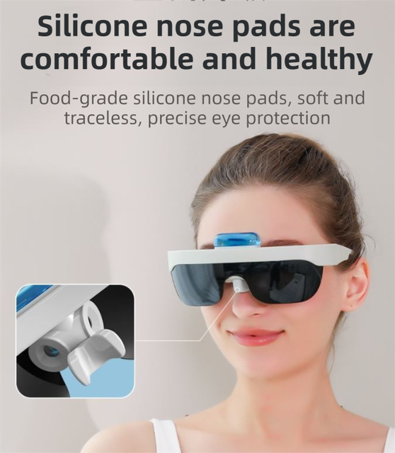 White Rechargeable Wearable Eye Washer & Hydrating Atomizer with Dual-Mode Timer and Sterile Tank - Nano Mist Eye Steamer for Dryness & Fatigue Relief - Image 5