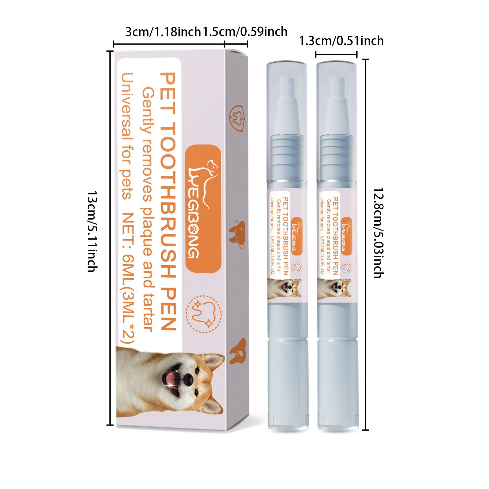 2-Pack Professional Pet Dental Cleaning Pens - Gentle Plaque & Tartar Remover and Breath Freshener for Dogs and Cats - Image 8