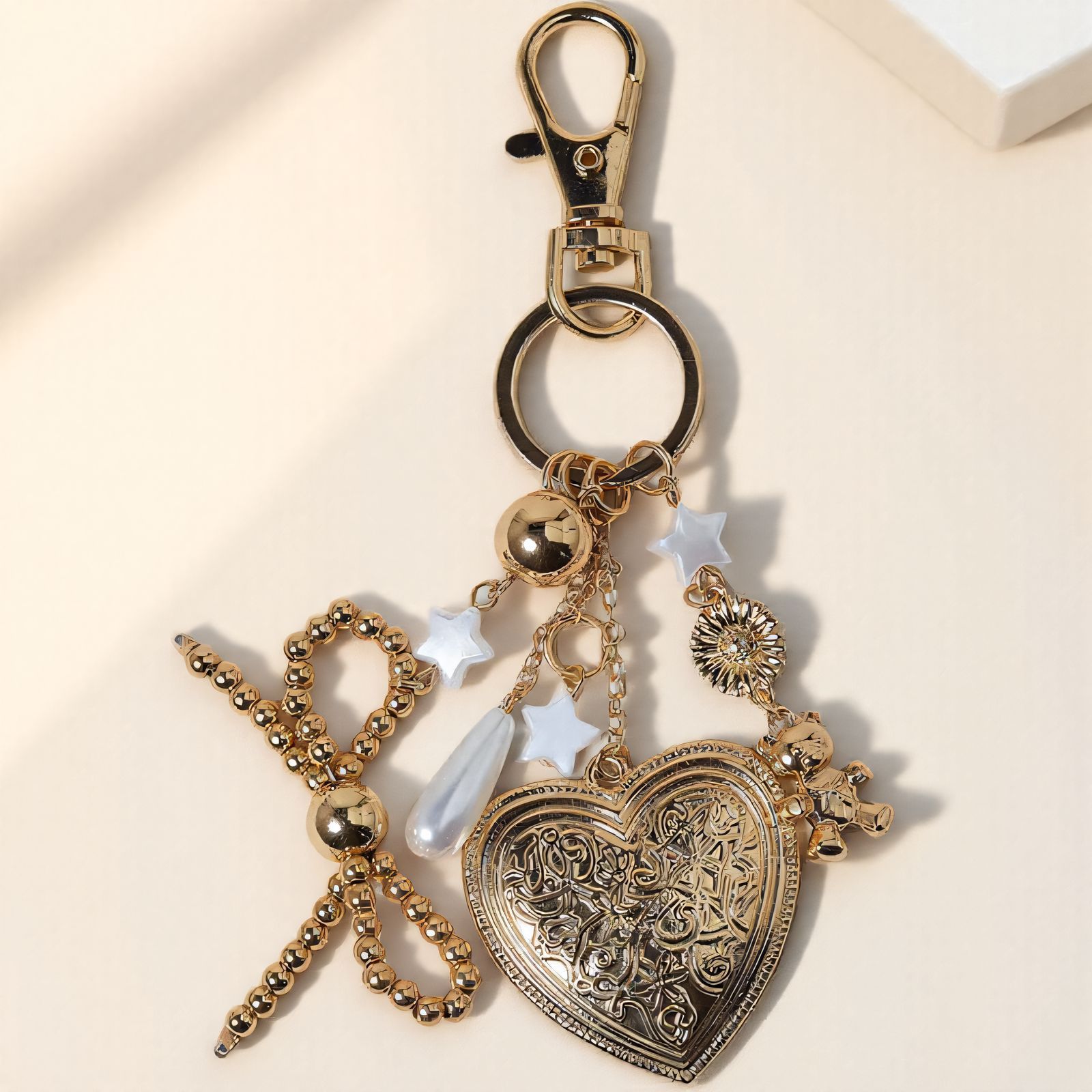 #3544 Bohemian Vintage Metal Keychain Bag Charm - Handcrafted Lucky Ethnic Bag Styling Accessory & Mother's Day Gift - Image 1