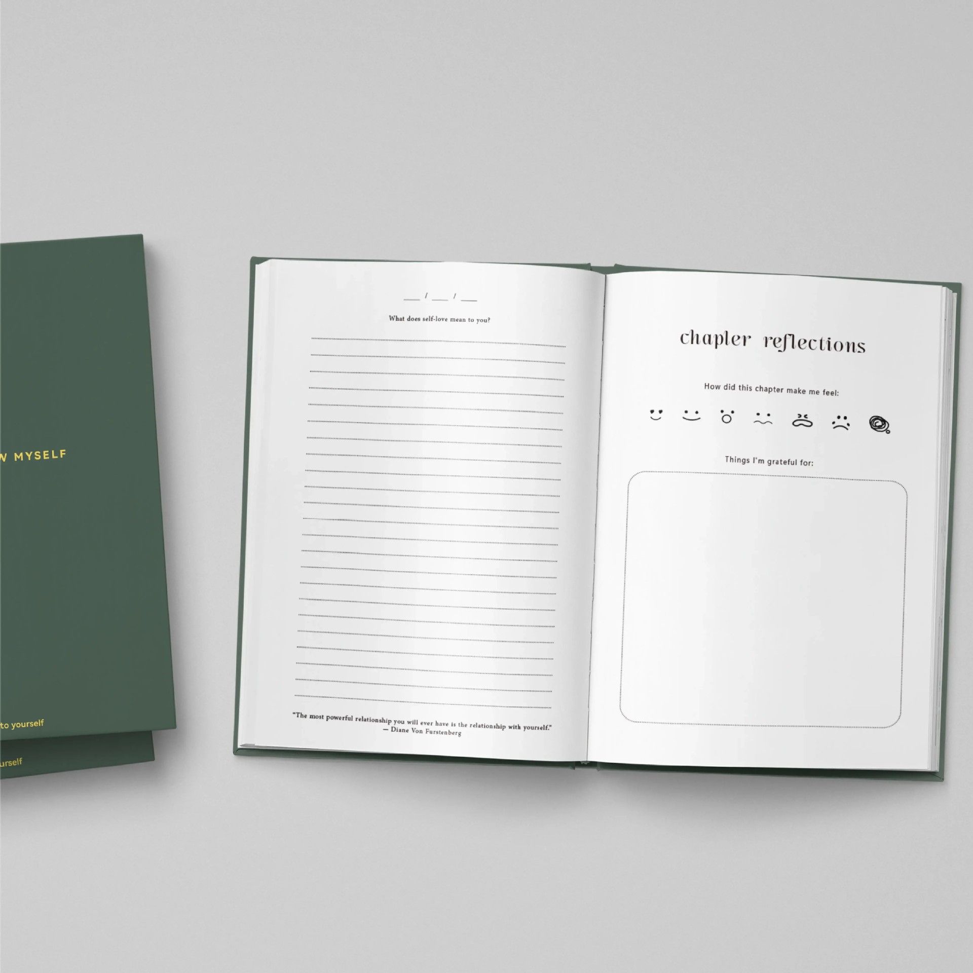Green If I Truly Knew Myself Guided Self-Discovery Journal - Hardcover Deep Self-Reflective Diary Mindfulness & Personal Growth Planner - Image 4