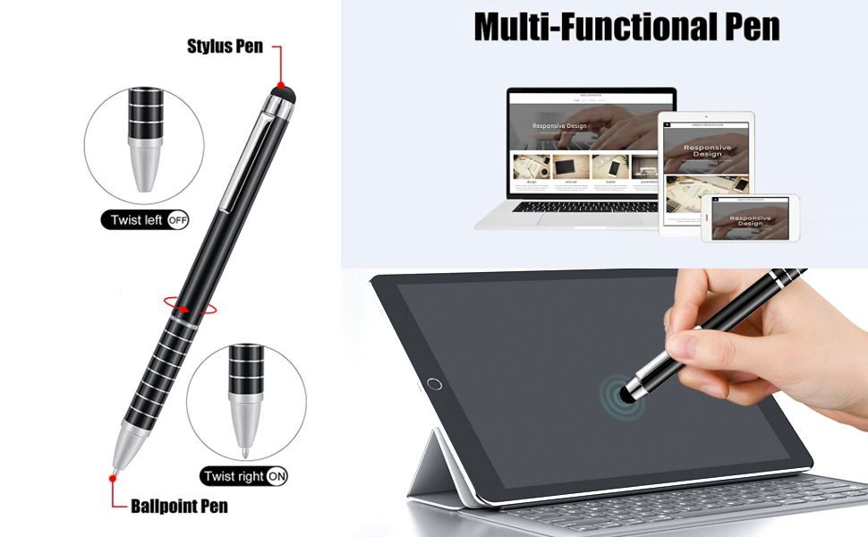 7-Piece Black Business A7 Pocket Notebook Set - Premium PU Leather Memo Pad, 5 Memo Replacement Refills & 2-in-1 Metal Stylus Pen - Image 8