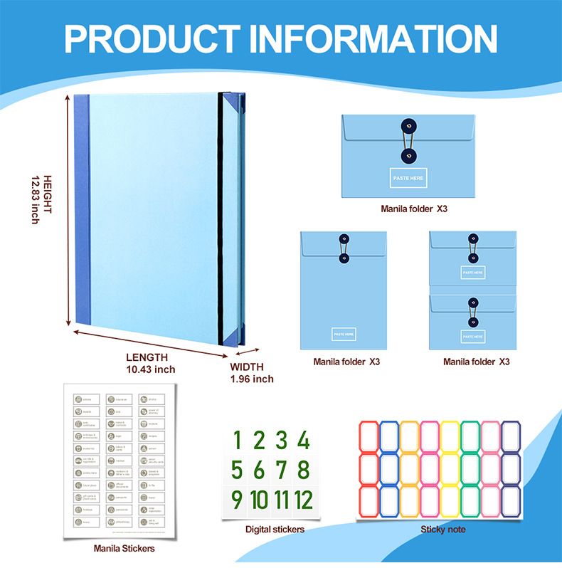 In Case I Go Missing Blue High-Capacity Emergency Information Binder - Heavy Duty Expanding File Organizer and Document Safety Folder - Image 2