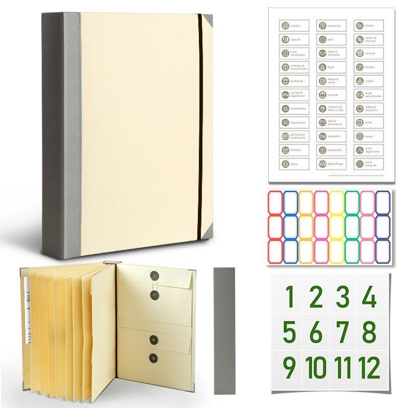 In Case I Go Missing Khaki High-Capacity Emergency Information Binder - Heavy Duty Expanding File Organizer and Document Safety Folder - Image 1