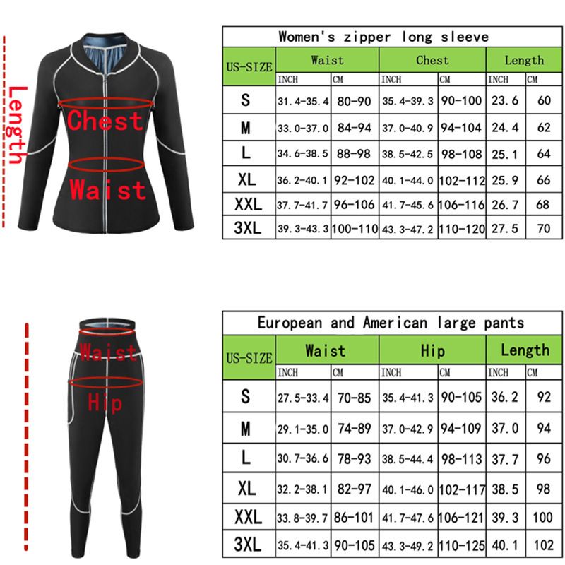 M Size Black and Blue Women's Workout Sauna Sweat Suit Set: Long Sleeve & Leggings - High Elasticity Compression Shapewear for Weight Loss & Yoga - Image 6