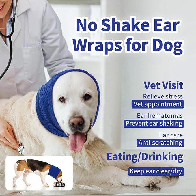 3-Pack Grey Instant Calming Dog Warm Hoods and Ear Covers (L Size) - Anxiety Relief Noise Reduction & Grooming Support, Breathable Full-Head Protection - Image 3
