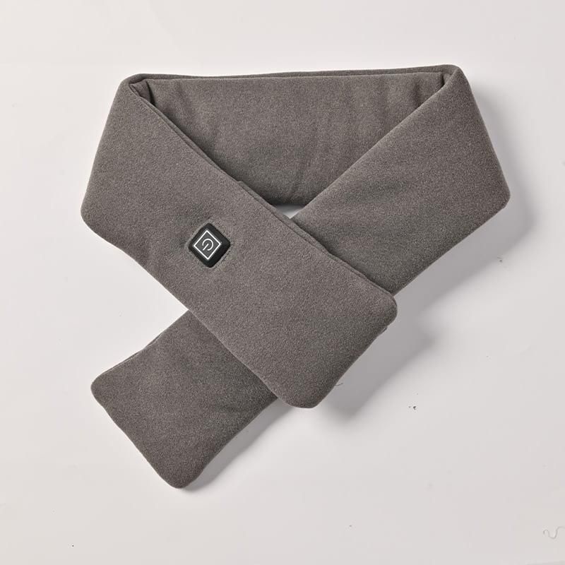 Grey USB Powered Graphene Rapid Heated Scarf - 80 x 10 CM Washable Winter Thermal Wrap with 3-Level Temp for Cervical Support & Pain Relief - Image 1