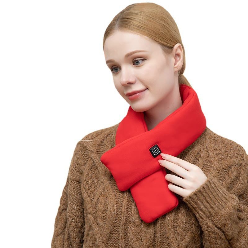 Khaki USB Powered Graphene Rapid Heated Scarf - 80 x 10 CM Washable Winter Thermal Wrap with 3-Level Temp for Cervical Support & Pain Relief - Image 7