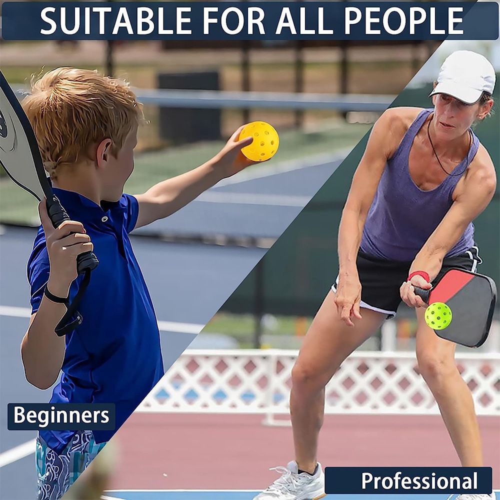 12-Pack Yellow Professional Outdoor Pickleballs in Deluxe Gift Box - Seamless Crack-Resistant 40-Hole Training Balls Set - Image 2
