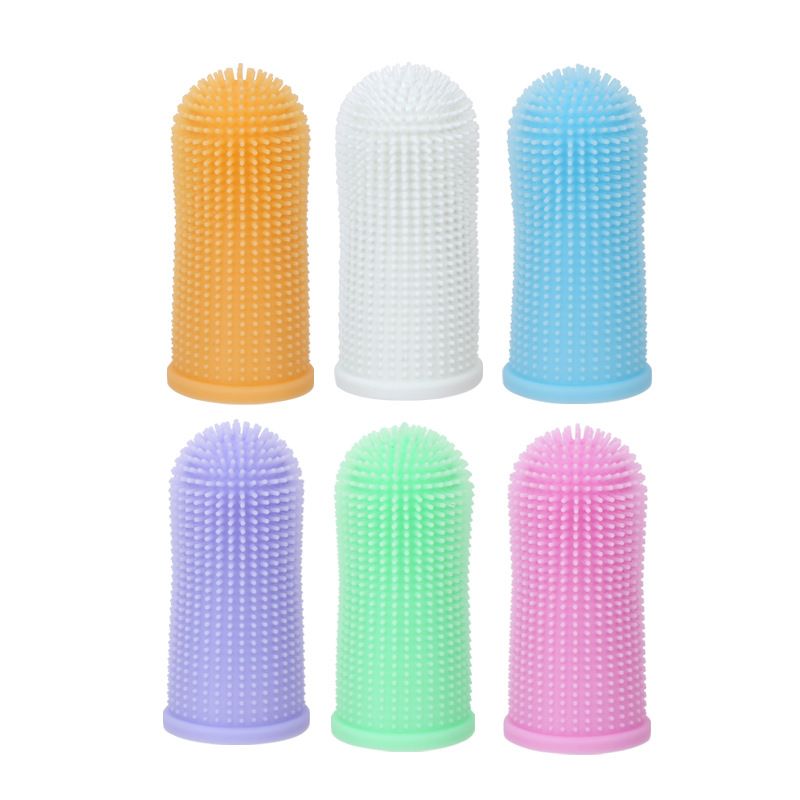 6 PCS Soft Silicone Pet Finger Toothbrush Set - 360° Gentle Dental Cleaning for Dogs / Cats' Plaque & Tartar Removal - Image 1