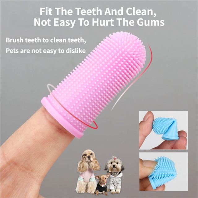 6 PCS Soft Silicone Pet Finger Toothbrush Set - 360° Gentle Dental Cleaning for Dogs / Cats' Plaque & Tartar Removal - Image 3