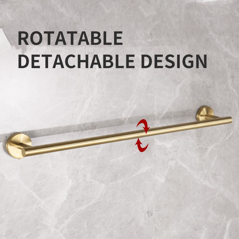 5PCS Matt Silver Stainless Steel Bathroom Organizer Set - Wall-Mounted Rotatable Towel Bar, Toilet Paper Holder, Towel Ring & Versatile T-shaped Hooks - Image 3