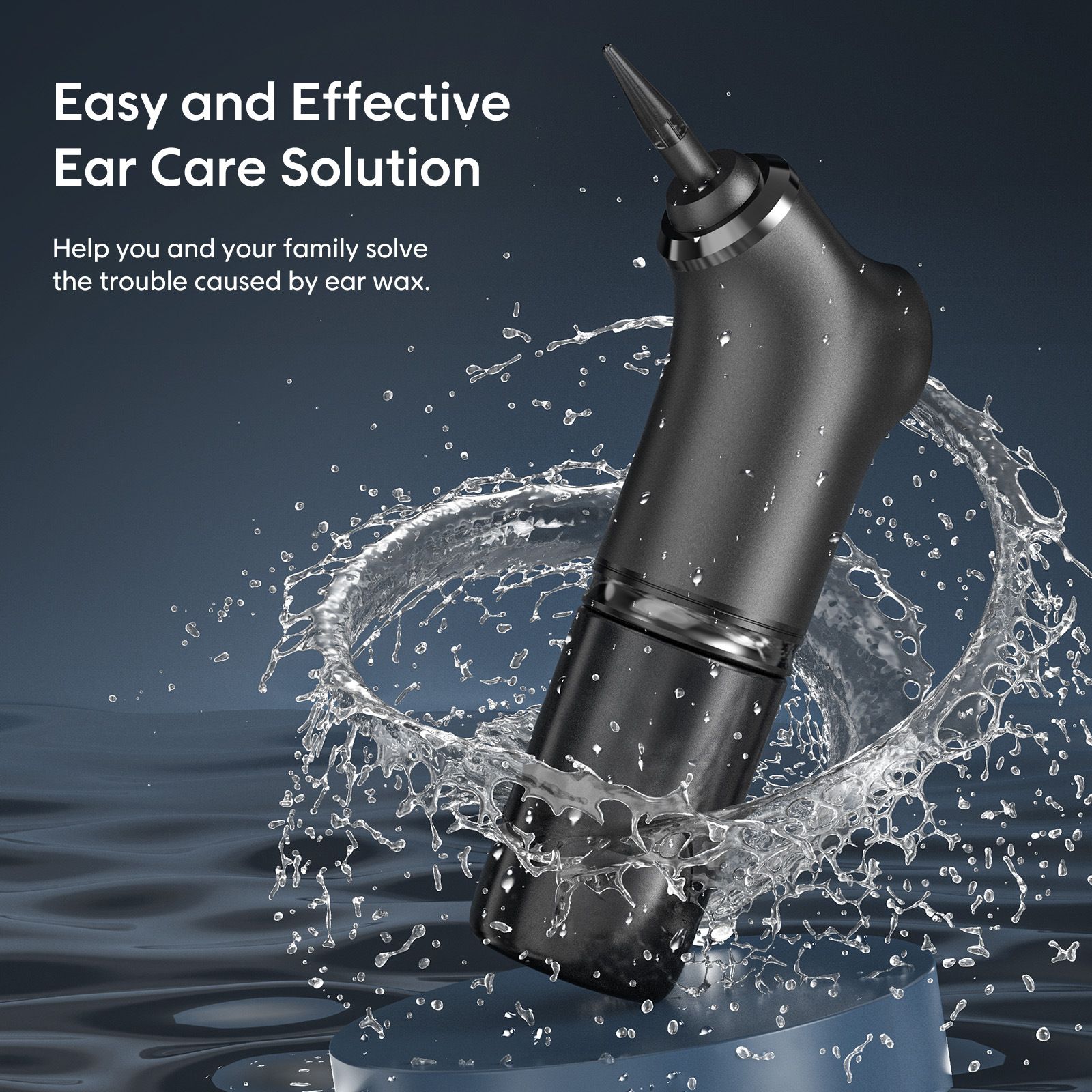 E30 Professional Electric Ear Irrigation and Ear Wax Removal Kit - Type-C Charging, 4 Pressure Levels, 200ML Tank & 10 Specialized Nozzles(9pcs 1-hole Nozzles & 1pcs 5-hole Nozzle) - Image 4