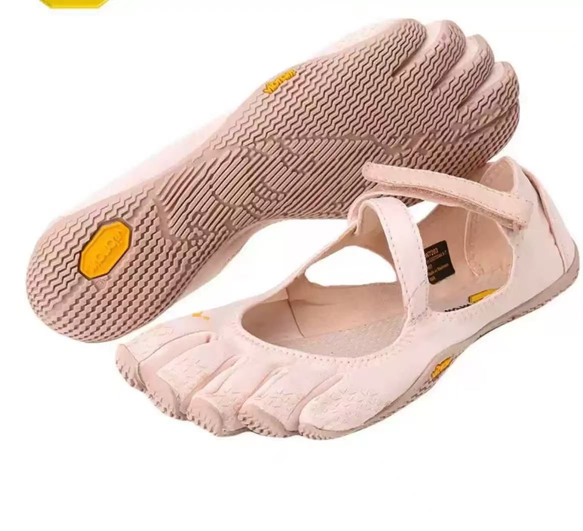 Pink Breathable High-Grip Five-Finger Yoga & Pilates Shoes (Foot Length 25 CM) - Professional Training Footwear for Natural Toe Splay & Barefoot Feel - Image 1