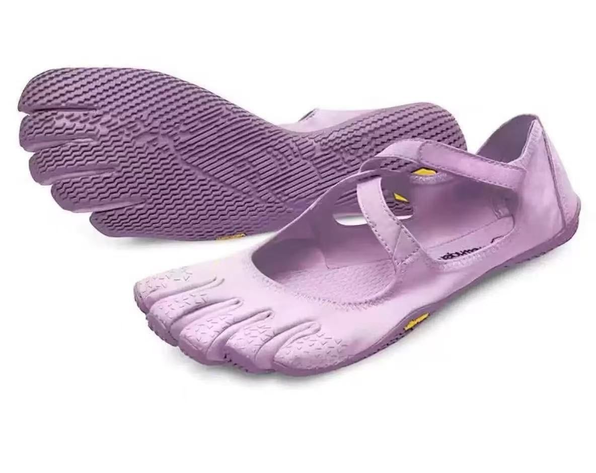 Purple Breathable High-Grip Five-Finger Yoga & Pilates Shoes (Foot Length 25 CM) - Professional Training Footwear for Natural Toe Splay & Barefoot Feel - Image 1