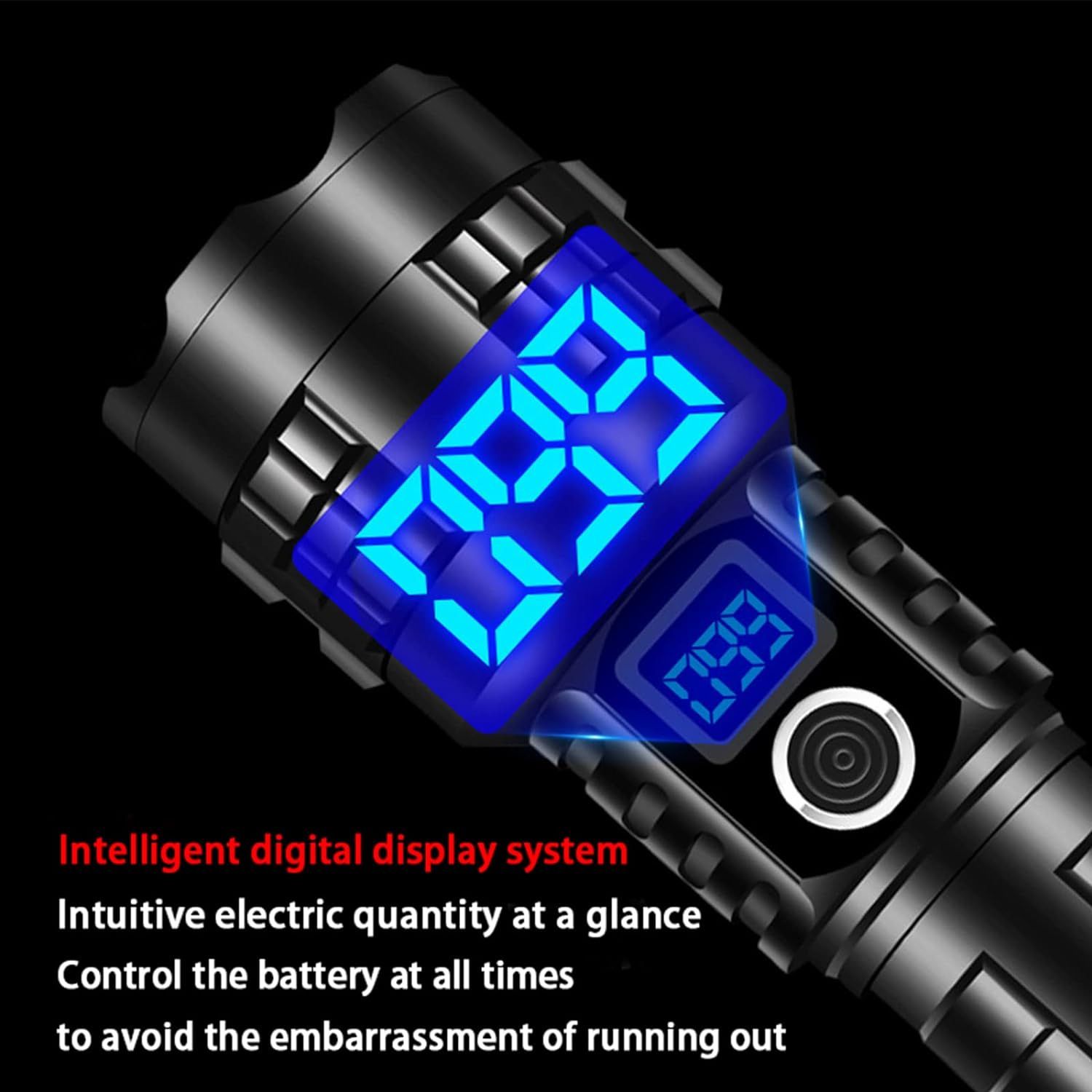Gift Box Heavy Duty LED Flashlight and Tactical Torch - Waterproof & High Power, Zoomable 5 Modes, USB-C Rechargeable, Digital Display & Emergency Power Bank for Home & Outdoor Use - Image 4