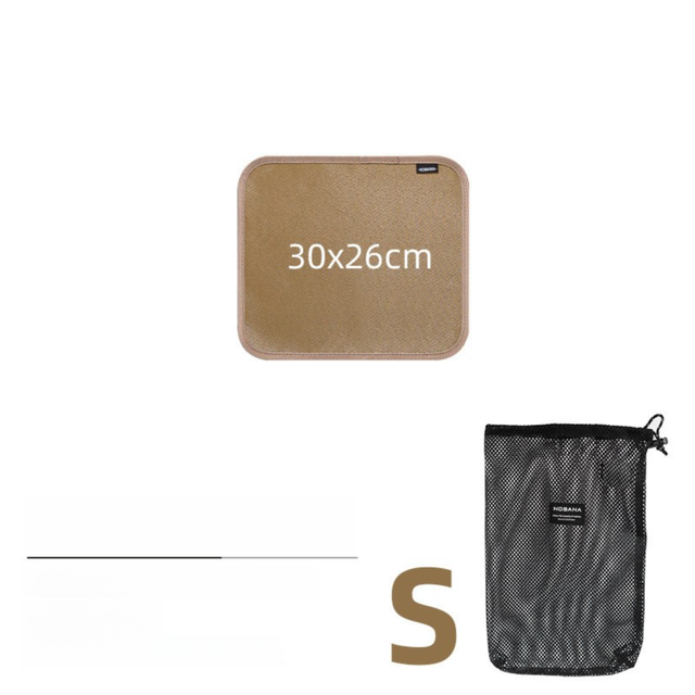 30 x 26 CM S Size Fireproof Outdoor Mat with Storage Bag - Silicone Coated Heat Resistant, Fire Pit Protector & BBQ Table Heat Shield - Image 1