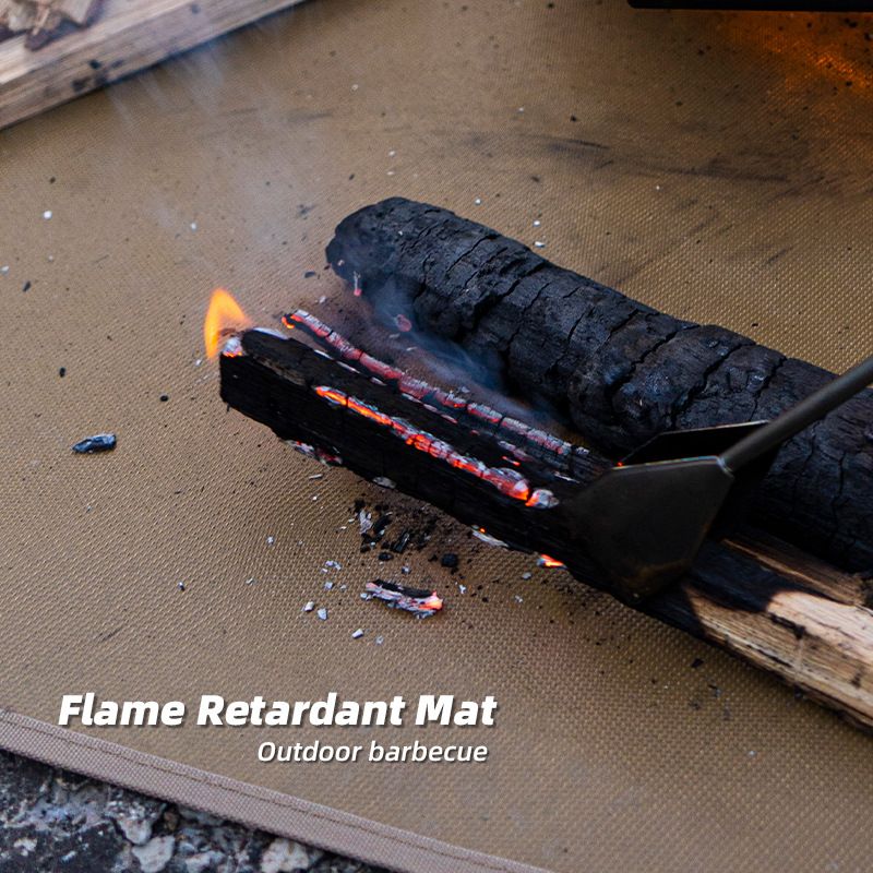 45 x 30 CM M Size Fireproof Outdoor Mat with Storage Bag - Silicone Coated Heat Resistant, Fire Pit Protector & BBQ Table Heat Shield - Image 3