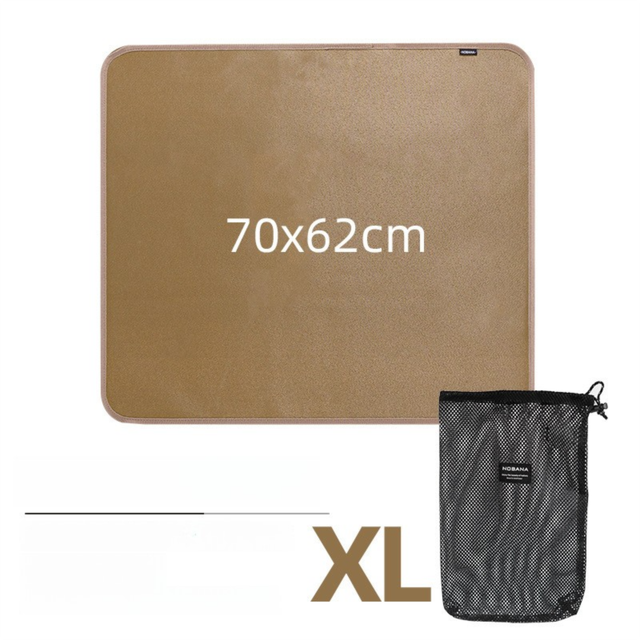 70 x 62 CM XL Size Fireproof Outdoor Mat with Storage Bag - Silicone Coated Heat Resistant, Fire Pit Protector & BBQ Table Heat Shield - Image 1