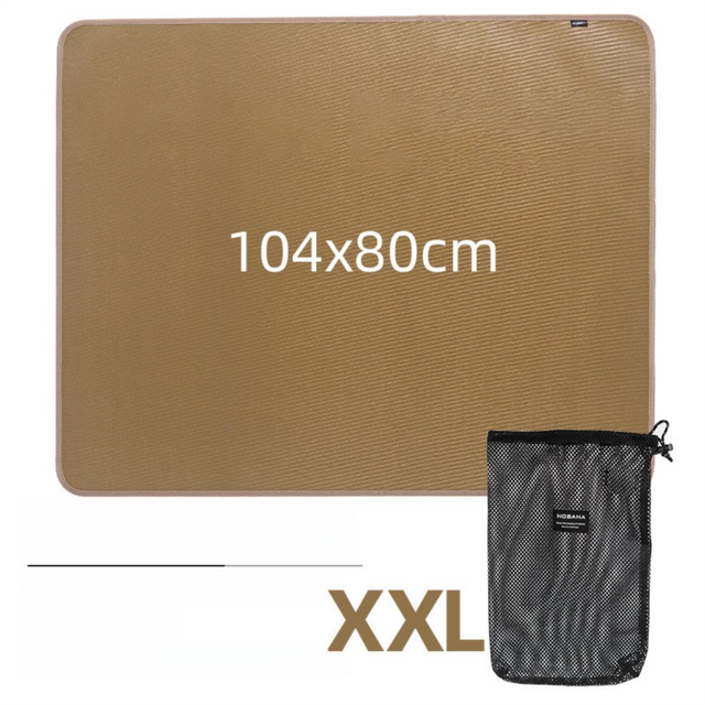 104 x 80 CM XXL Size Fireproof Outdoor Mat with Storage Bag - Silicone Coated Heat Resistant, Fire Pit Protector & BBQ Table Heat Shield - Image 1