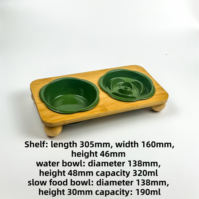 Pink Ceramic Floral Cat Slow Feeder(190ML) & Water Bowl(320ML) Set - Dishwasher Safe Pet Dual Dining Kit with Neck-Friendly Elevated Stand - Image 6