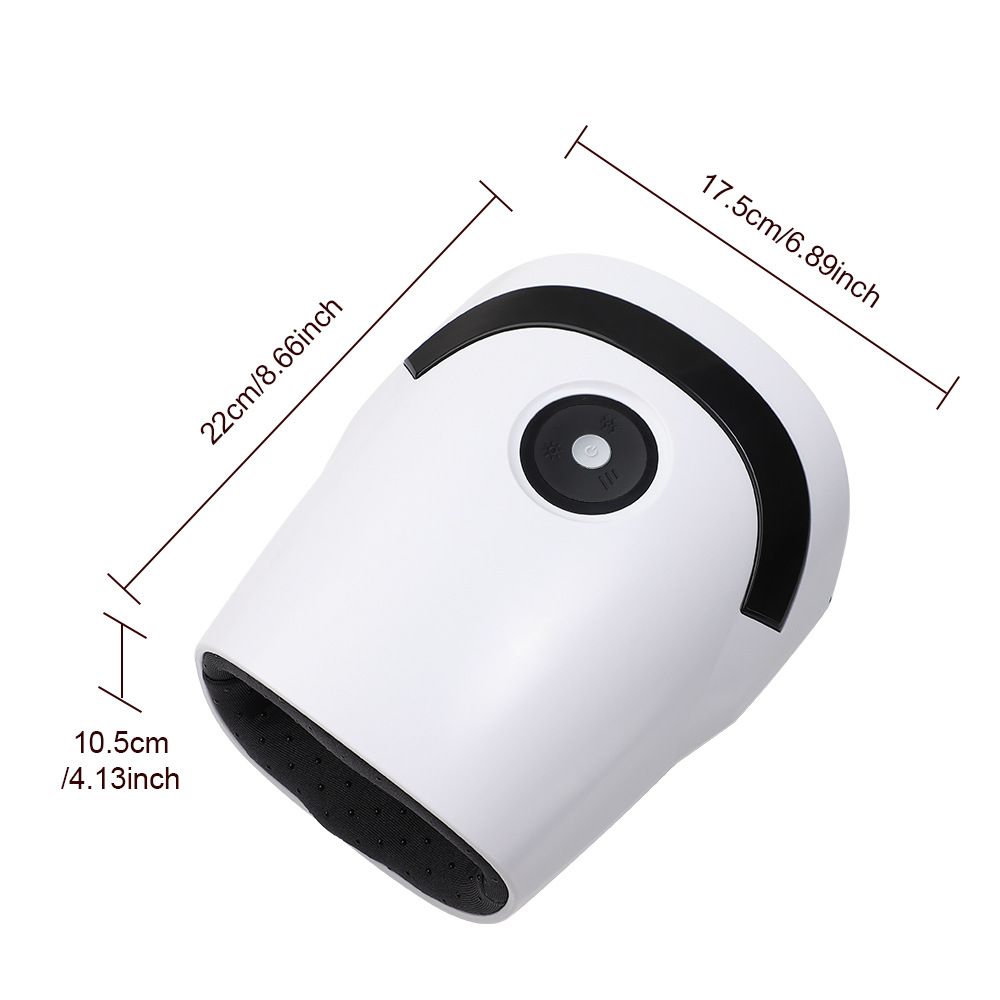 White Portable Electric Hand Massager - USB-C Rechargeable, Airbag Compression, Graphene 42℃ Constant Heating & 5 Levels Intensity for Everyday Use and Arthritis Carpal Tunnel Relief - Image 8