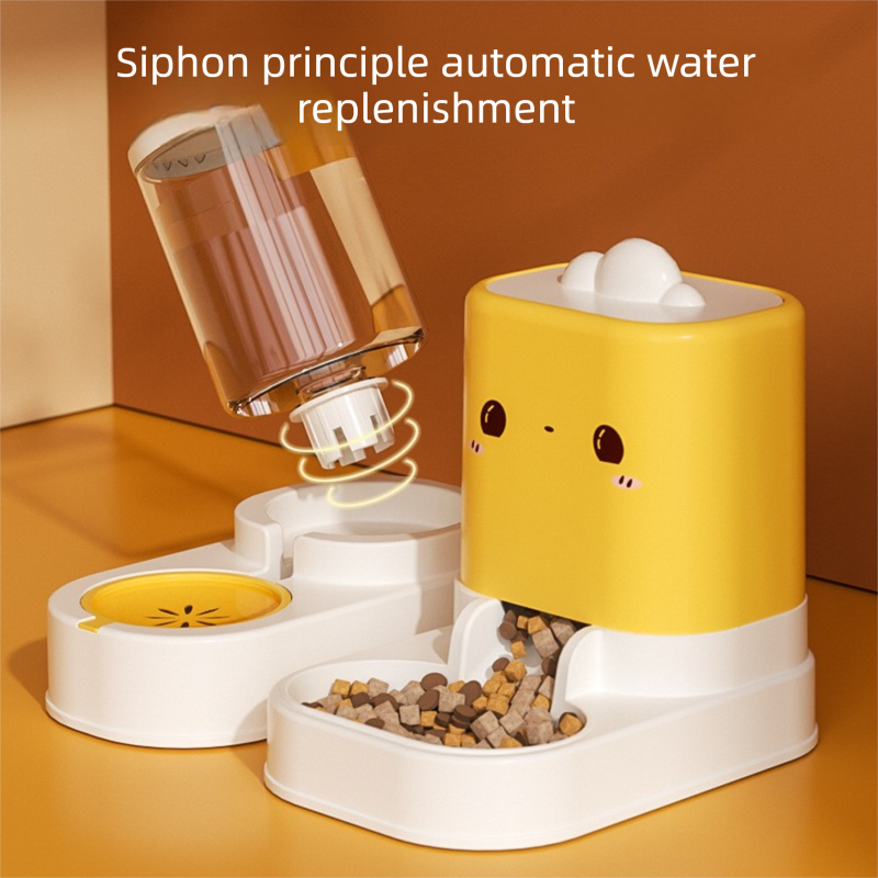 Green  Cat & Dog Automatic Feeder & Waterer Set – 2-in-1 Dry & Wet Separation Station with 2200ml Food & 1000ml Water Capacity - Image 4