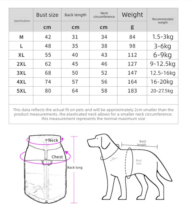 Pnik 2XL  Size  Dog Clothing — Warm, Thickened Cotton Jacket for Autumn & Winter; Waterproof Pet Vest — Reflective Safety Design, Leash-Compatible - Image 5