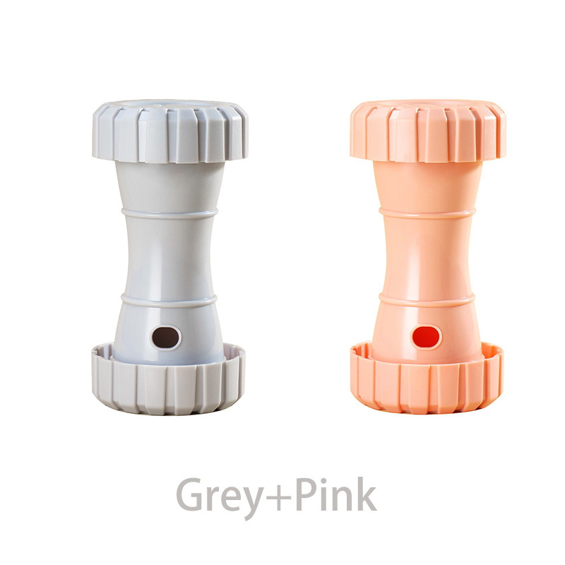 2 Pack（Grey+Pink）: Cat and Dog Treat Dispenser Toy – Interactive, Durable, Bite-Resistant Slow-Feeder, Dumbbell and Tire-Shaped Pet Toy - Image 1