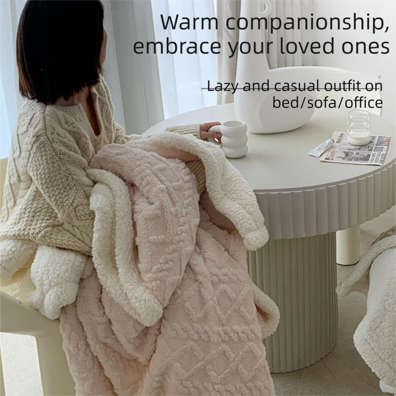 Yellow 180*200cm Double Blanket, Taffeta Fleece Blanket, Thick Winter Quilt, Lambswool Coral Fleece Small Blanket, Office Nap Blanket, Sofa Cover Blanket, Bedding, Machine Washable - Image 2