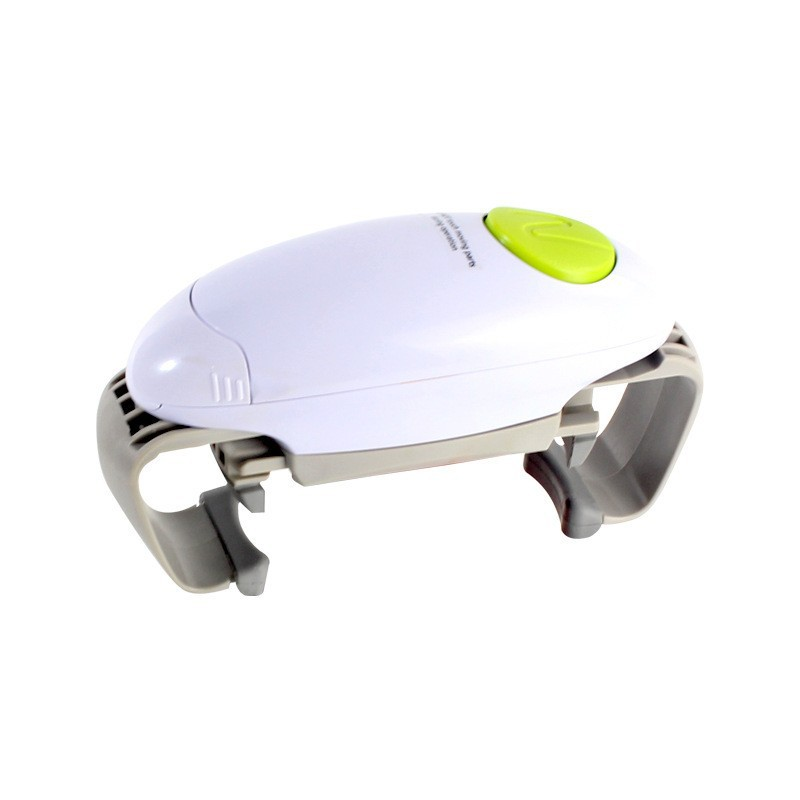 White Upgraded One-Touch Electric Can Opener — Dual-Handle Design, Automatic Hands-Free Can/Bottle Opener, ABS Material, Battery-Powered (Batteries Not Included), Designed for the Kitchen - Image 4